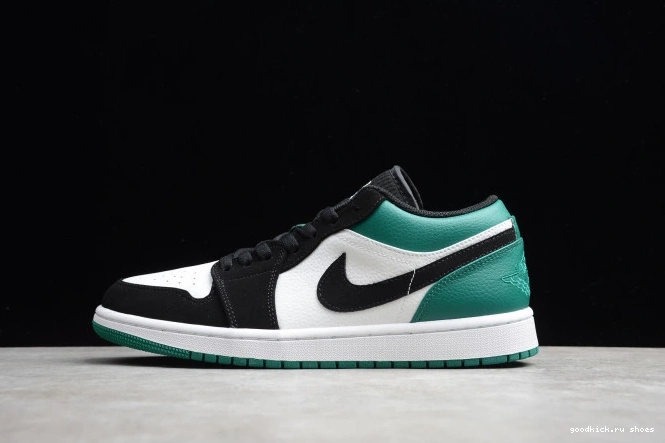 Low Air Jordan Black White 1 553558-113 Mystic Green 0717